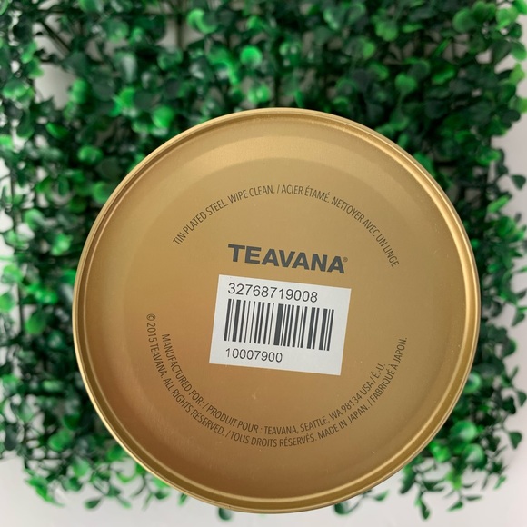 Teavana Gold Tin Canister Tea Storage Rare Japan - Picture 6 of 6